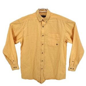 Ariat Men's Western Gold Classic Fit Button Down Shirt Size  XL Cowboy Rodeo